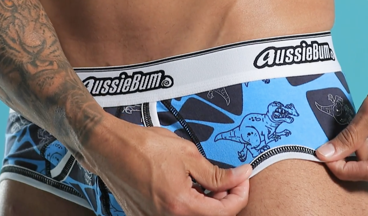 Push Up Slipy AussieBum Enlarge 2.0 Dino Blue2 - kópia_729px